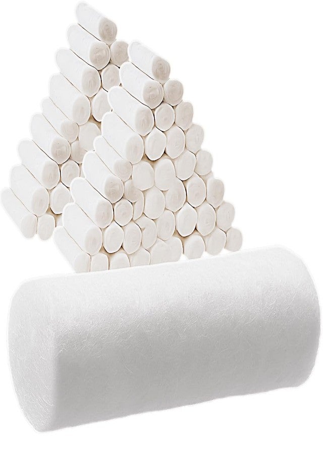 Vakly 100 Dental Cotton Rolls for Mouth Gauze and Nosebleeds Plug Stopper - #2 Medium 1.5" Non-Sterile 100% High Absorbent Blood Clotting Cotton roll (100 Count) - Image 1